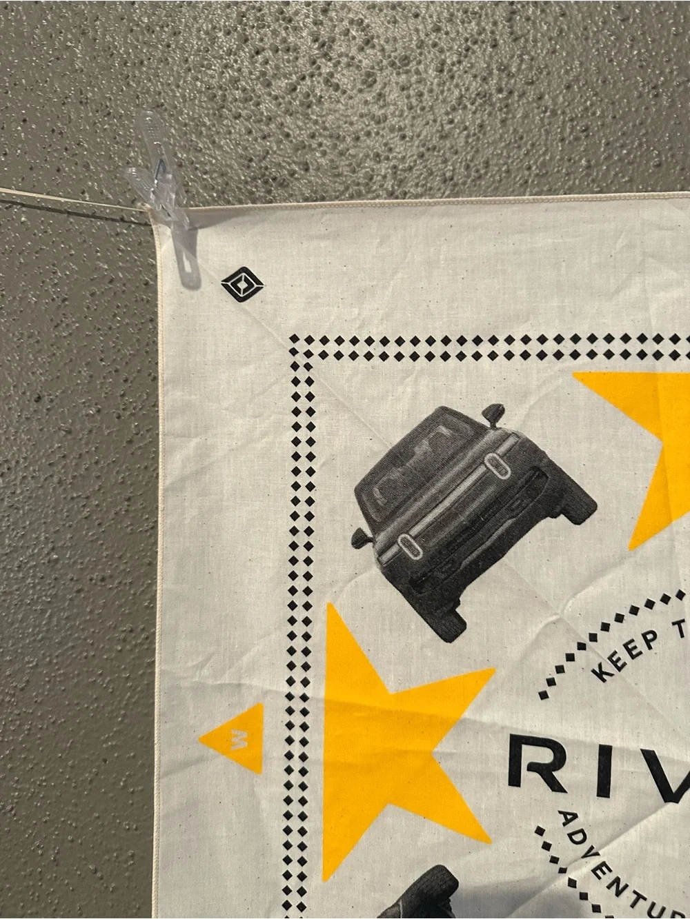 Rivian Bandana with Yellow Stars